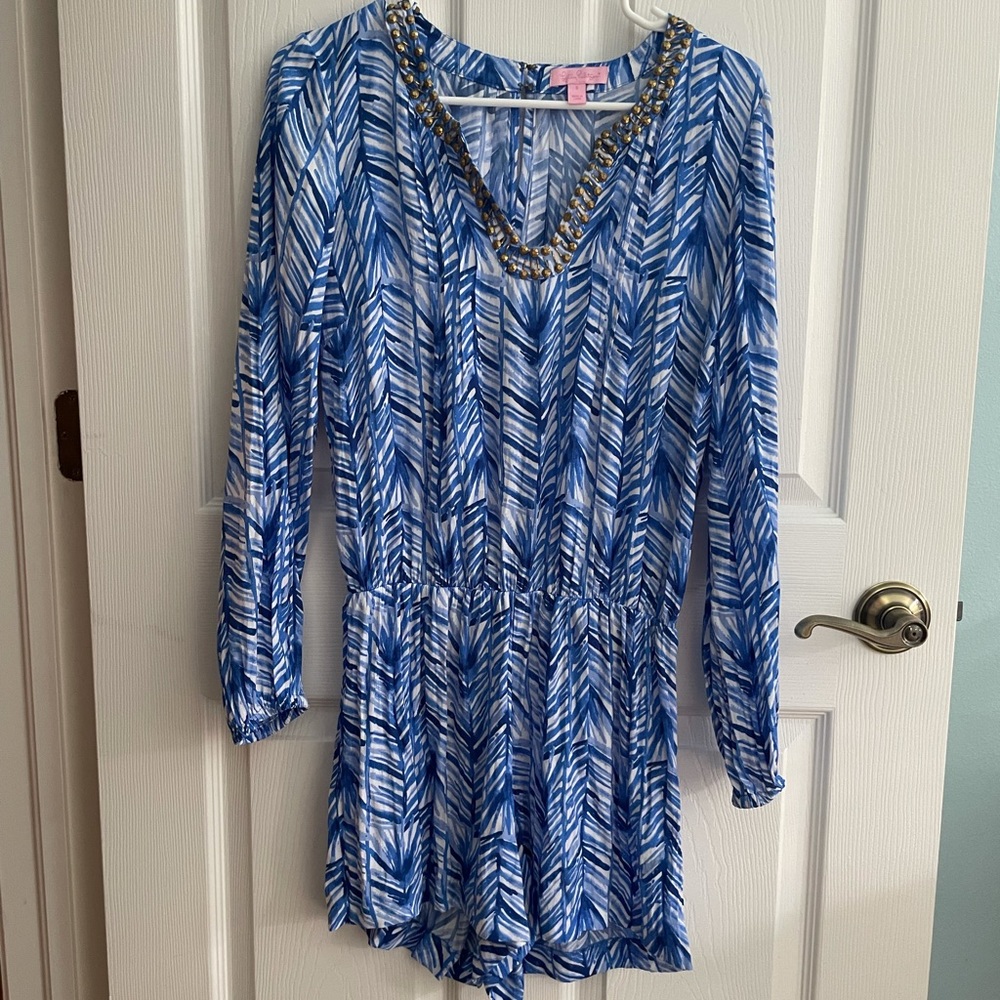 Lilly Pulitzer Blue Long Sleeved Romper